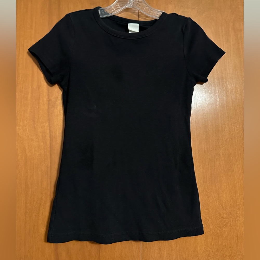 Black rubbed t shirt